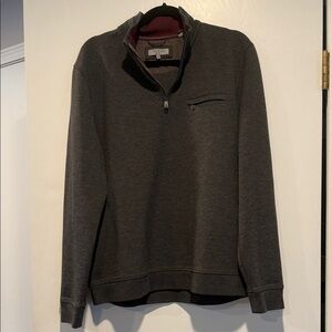 Ted Baker London Charcoal Zip-Up Sweater